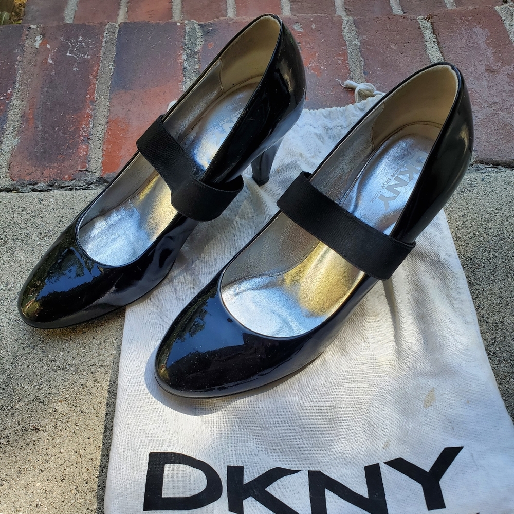 DKNY patent leather heels
